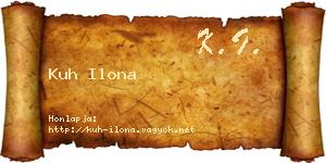 Kuh Ilona névjegykártya